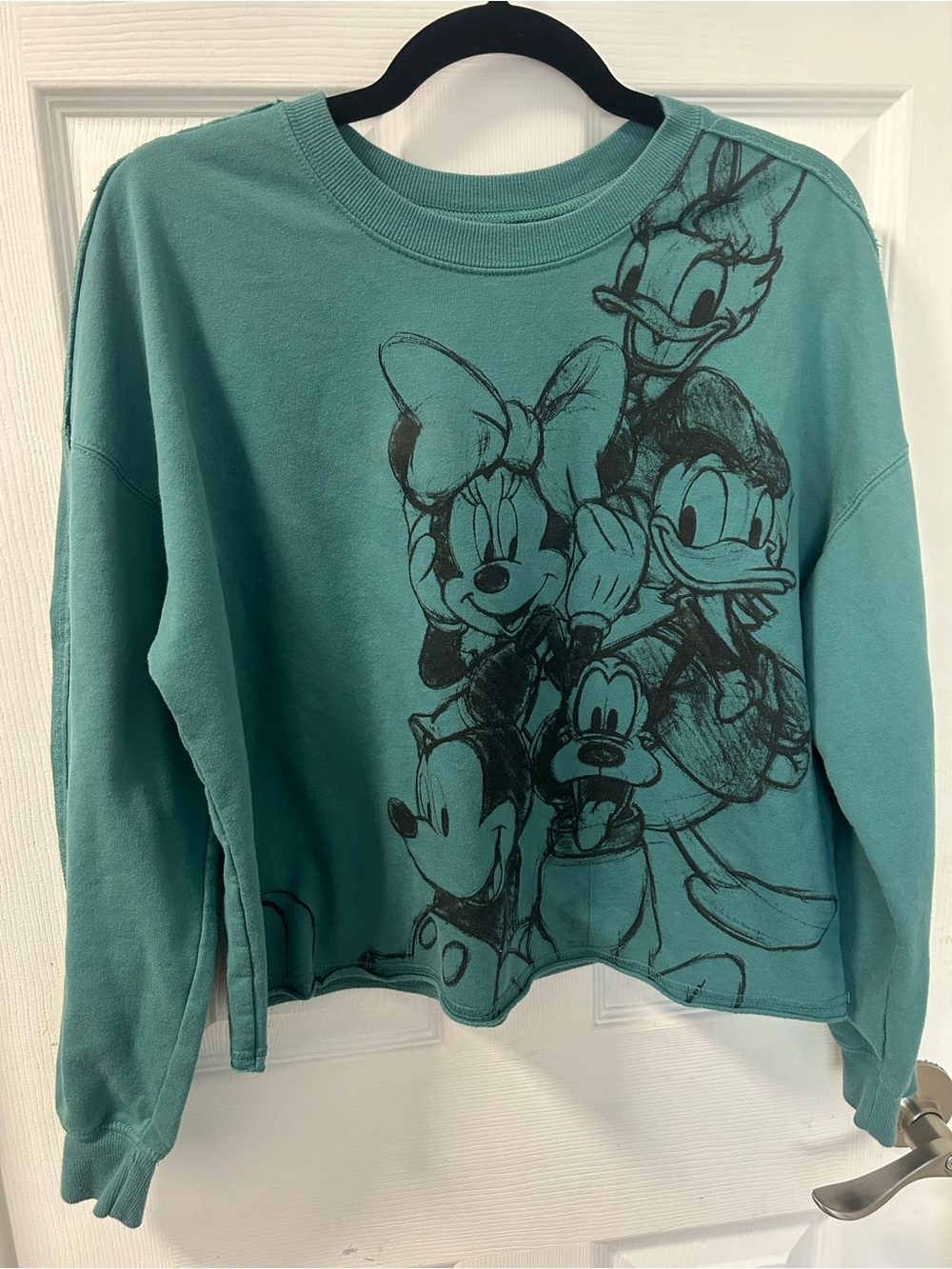 Disney Teal Graphic Crewneck Sweatshirt  Large